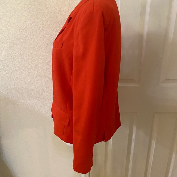 BB Dakota Women’s Fully Lined Short Blazer, Coral Red, Size Med - Picture 2 of 5